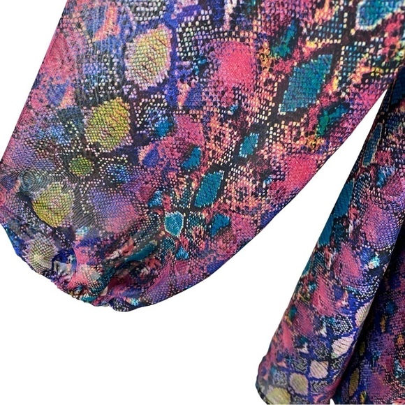 Show Me Your Mumu Snake Print Mini Dress Tunic Size Small - Picture 6 of 8